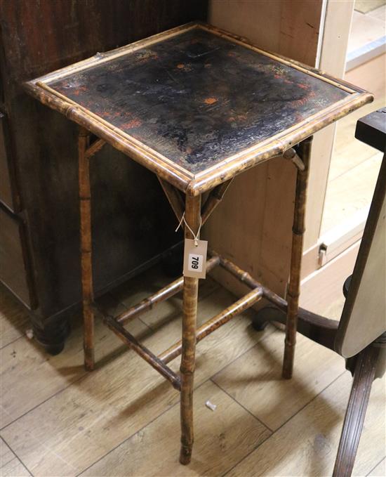 A Victorian bamboo occasional table W.41cm